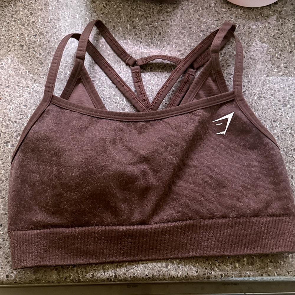 Gymshark Brown Strappy Sports Bra